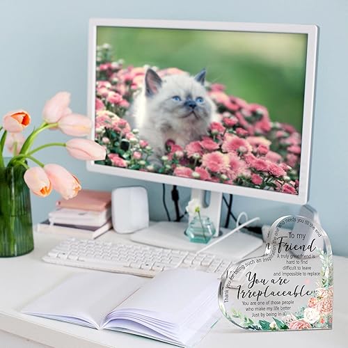 Vista 14 de Spiareal Regalos de amigos para mujeres, placa de amistad para mejor amiga, Acción de Gracias, Navidad, mejor hermana de flores, regalo