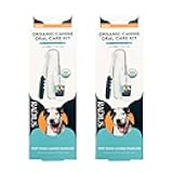RADIUS USDA Organic Dental Solutions Adult Kit 2 Units, Includes 1 Dog Toothbrush & 1 0.8oz Toothpaste, Firm Bristle & Non Toxic Toothpaste for Dogs, Designed to Clean Teeth, Xylitol Free