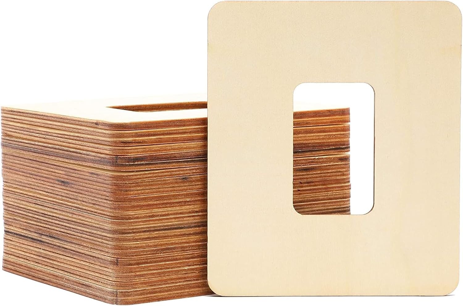 Bright Creations 24 Pack Small Wooden Picture Frames for Crafts Bulk - 5 x 6 in Unfinished Wood Picture Frames - Fit 2 x 3 Inch Photos for DIY Decor, Wedding, Valentine’s Day Gifts, or Party Favors