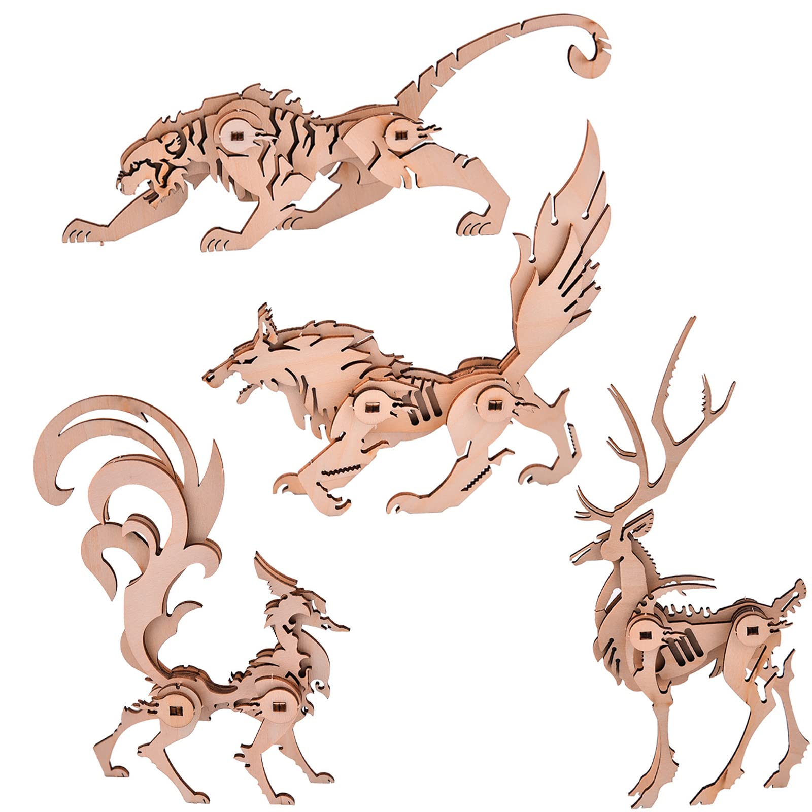 3D Wooden Puzzle,3D Puzzle,3D Animal Puzzle,3D Tiger Puzzle,Animal Model,Wooden Puzzle for Kids and Adults,Puzzle Education,Best Gifts Toys for Kids