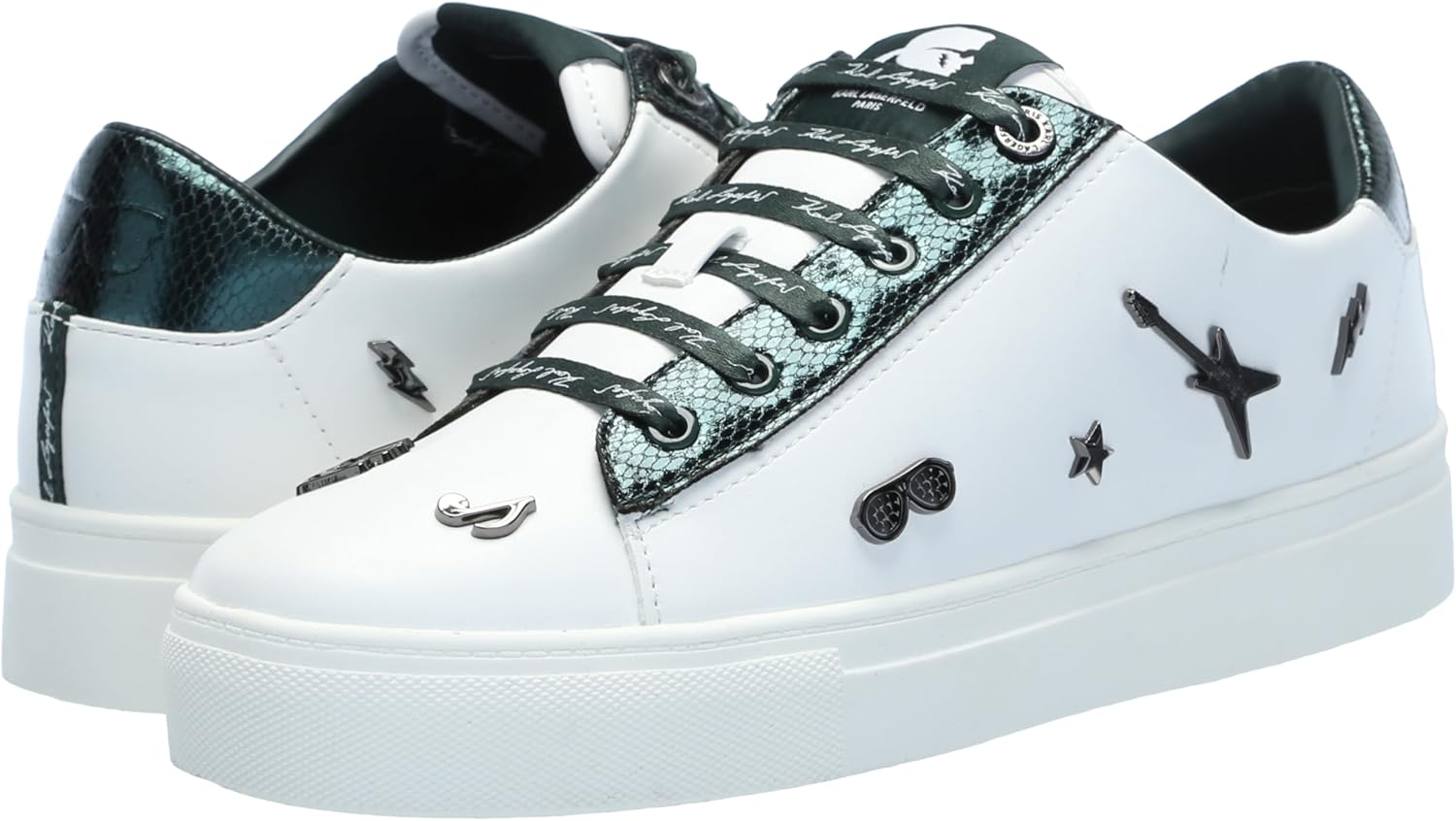 Karl Lagerfeld Womens Cate Pins Lace Up Sneaker - Image 7