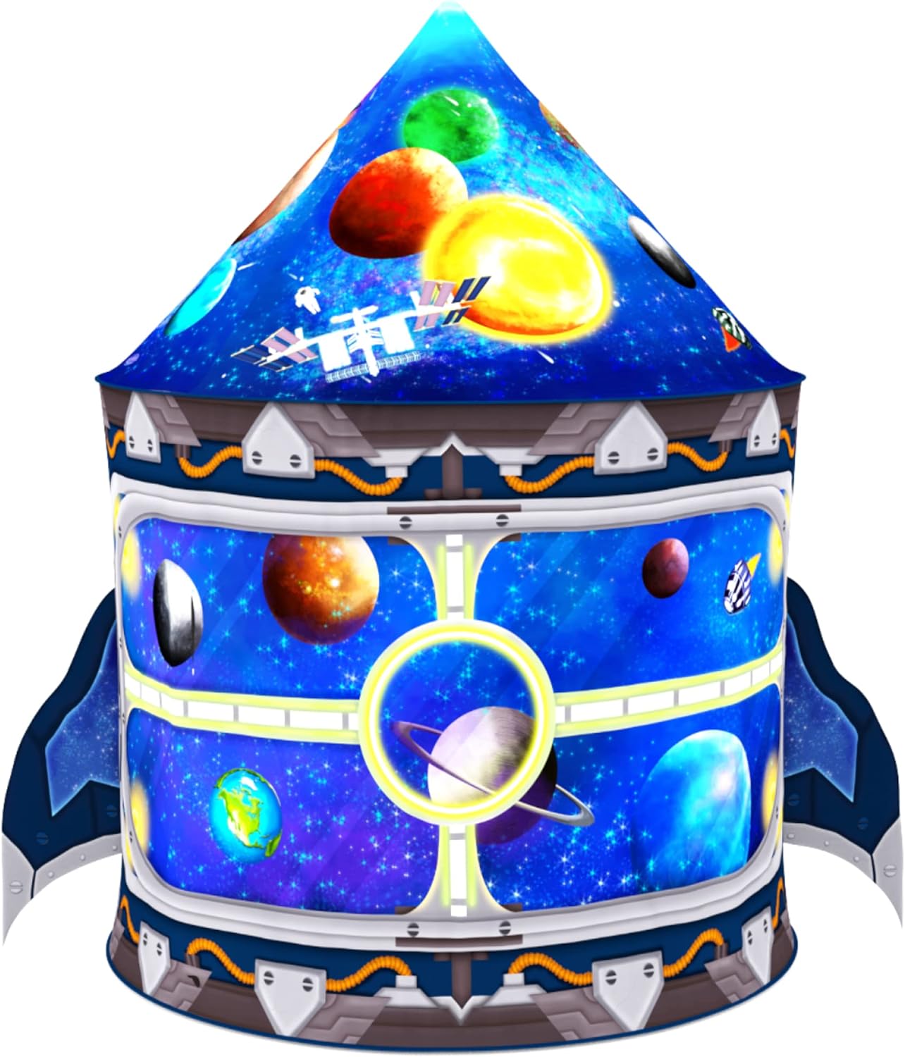 Rocket Ship Kids Play Tent with Cape and Mask | Exceptional Space and Planet Design Tent for Boys and Girls | Indoor and Outdoor Imaginative Activities, Games & Gifts : Toys & Games