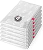 Compactor Aspispace Set of 6 Large Vacuum Compression Bags - Reusable, Transparent, Size L 80X100 cm