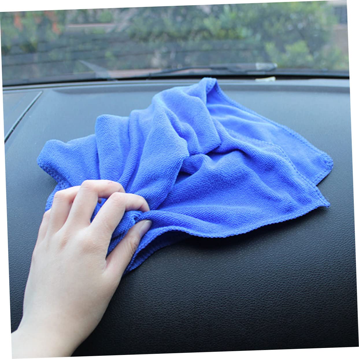 PRETYZOOM Panni Lavaggio Auto 50 Pezzi in Microfibra, Asciugatura | Blu, Poliestere, senza Graffi e Pelucchi, per Mobili, Tavoli e Lavori Domestici