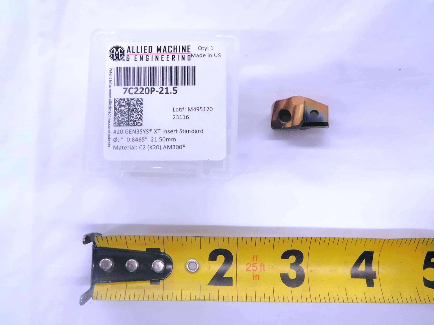 1pc New AMEC 7C220P-21.5 Carbide Drill Insert #20 GEN3SYS XT K20 AM300 21.50mm - MW4043CT4