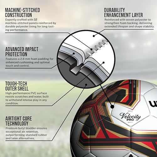 Miniatura 5 de Soccer Balls for Kids and Adults - 6-Pack with Sizes 3, 4, 5 - Includes Ball Pump and Carry Bag