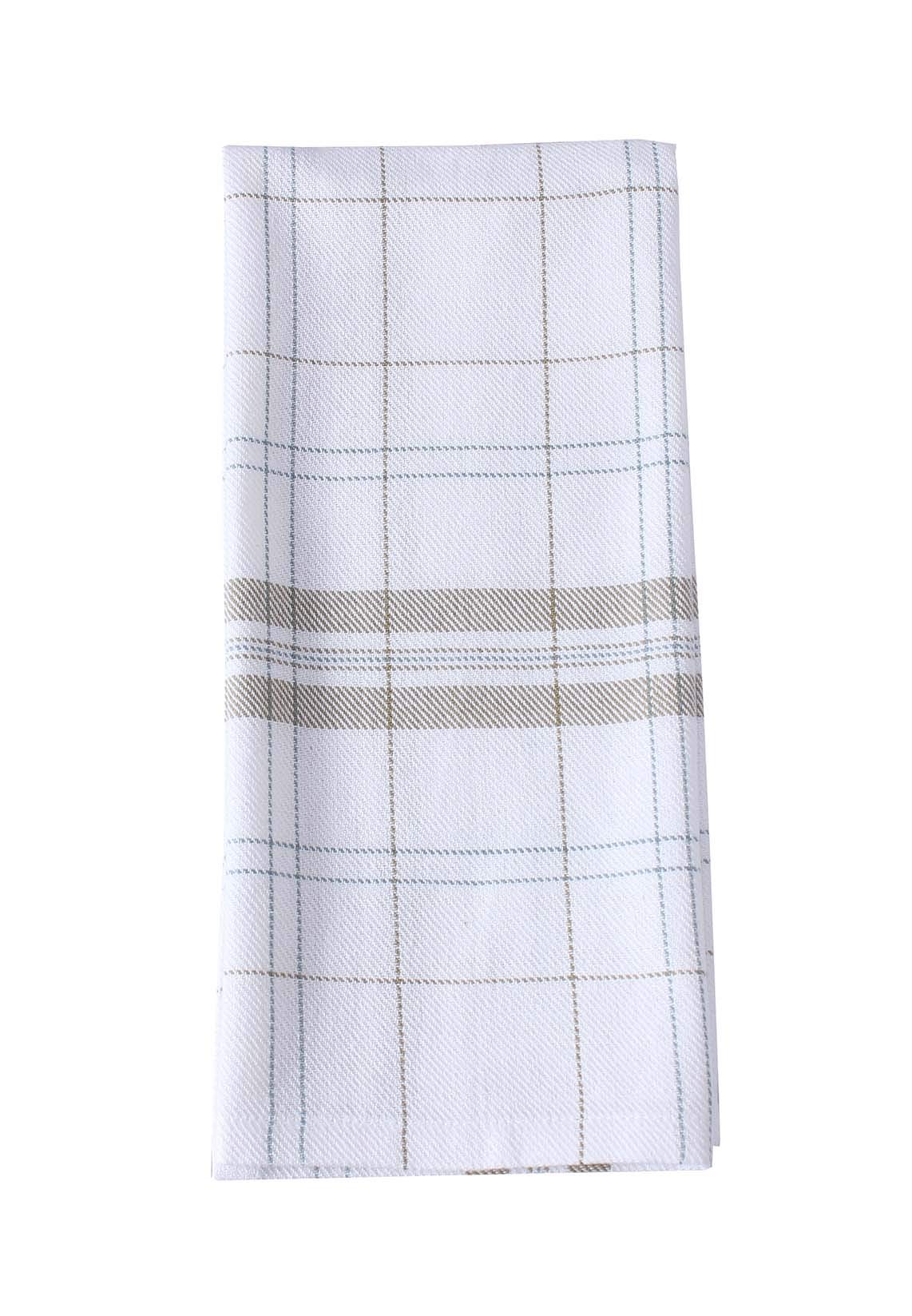 ACCENTHOME Set di 4 asciugamani da cucina in cotone, assorbenti per piatti, strofinacci da tè, asciugamani da cucina con stampa di foglie Marino – biancheria da cucina multiuso, 20x28 cm