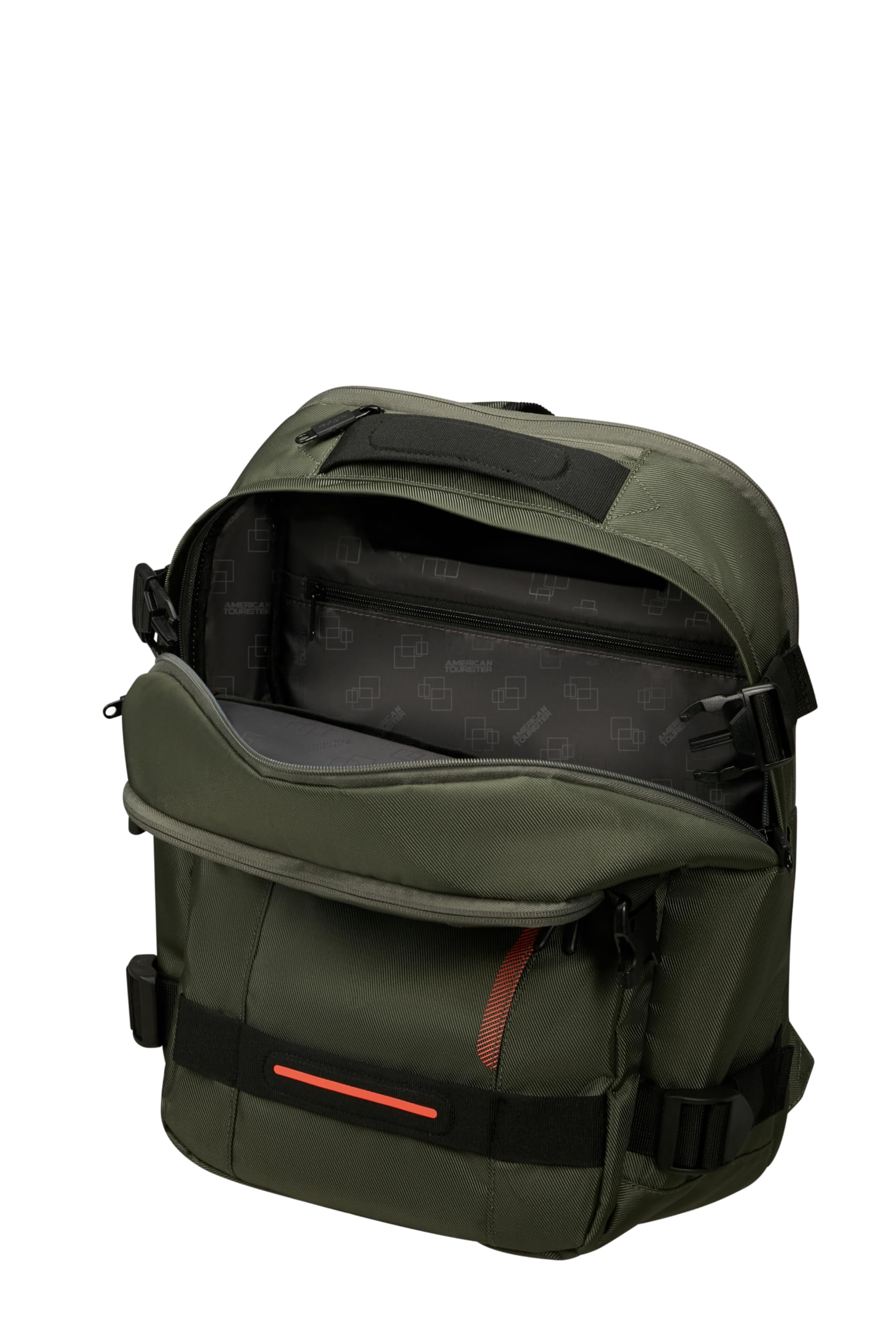 American Tourister Urban Track - Mochila portátil 15.6" – 45 cm, 29 L - 3 compartimentos grandes - Gran capacidad - Ergonómica - Compartimento acolchado para portátil - Grün (Dark Khaki)