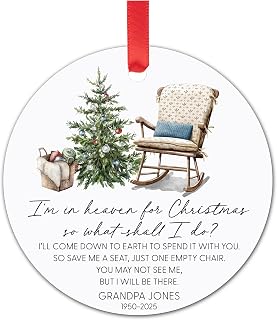 Yippee Daisy Memorial Christmas Ornament - Empty Chair - In Loving Memory - Sympathy Gift - Bereavement Gift - Loss Of Mother