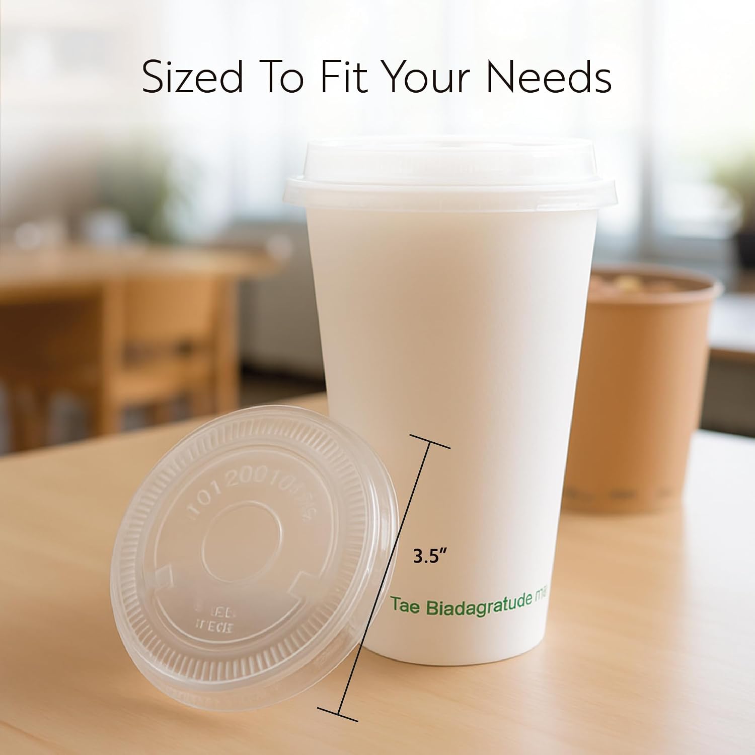 Restaurantware Cup Lid 50 Pack Fits 9, 12, 16, 20, and 22 oz Cups Beverage Lid Clear Cold Cup Secure Fit Flat For Iced Coffee, Cafés, Coffee Shops, Bakeries image 2