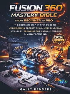 Fusion 360 Mastery Bible From Beginner to Pro: The Complete Step-by-Step Guide to CAD Modeling, Simulation, CAM, Assemblies, Drawings, 3D Printing, Electronics & Manufacturing
