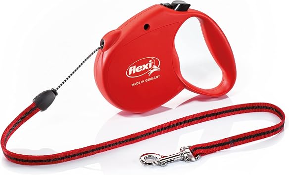 Flexi Basic Standard Cord Red Small 5m Retractable Dog Leash/Lead for dogs up to 12kgs/26lbs