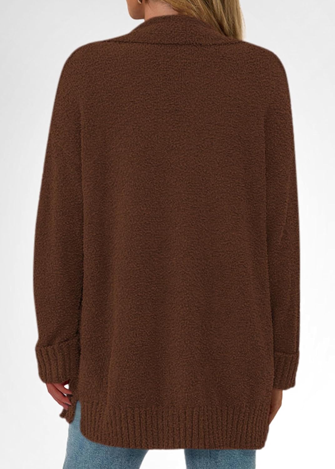 KIRUNDO Cardigan Sweaters for Women 2026 Fall Chunky Fuzzy Knit Open Front Loose Long Sleeve Sweater Coats Winter Clothing - Image 2