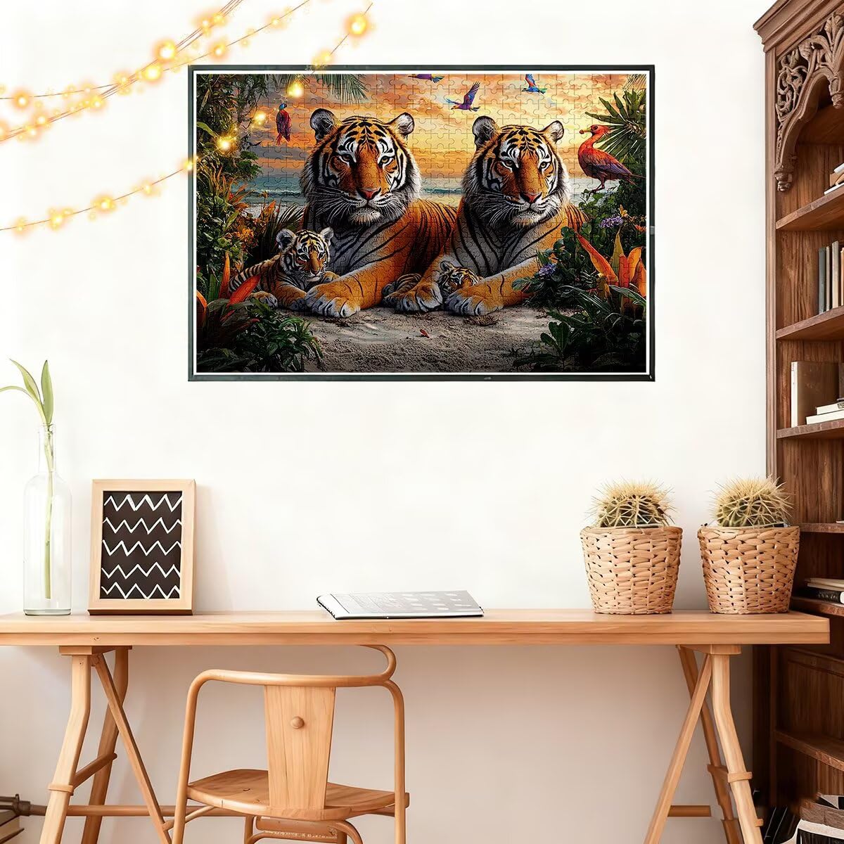 Puzzle 5000 sztuk dla dorosłych tygrys puzzle dla dorosłych ptak puzzle zabawki edukacyjne oryginalne prezenty dla kobiet puzzle kreatywna rozrywka zabawna rodzina gra 156 x 105 cm I-40
