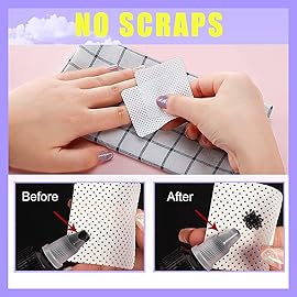 NXJ INFILILA Lint Free Nail Wipes, 540PCS Non-Woven Fabric Dry Nail Prep Wipes, Super Absorbent Nail Polish Remover Wipes Lash Extensions Glue Nail Cleaning Pads for Salon Supplies