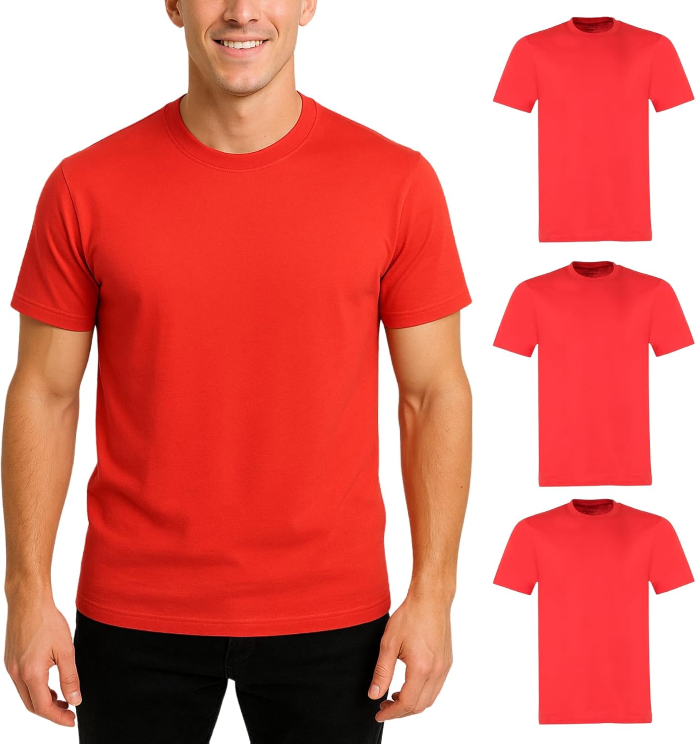 Wise Owl Accessories Men's T-Shirts Short Sleeve Crewneck Cotton Soft Comfortable Fashion T Shirts for Men, 3 Pack