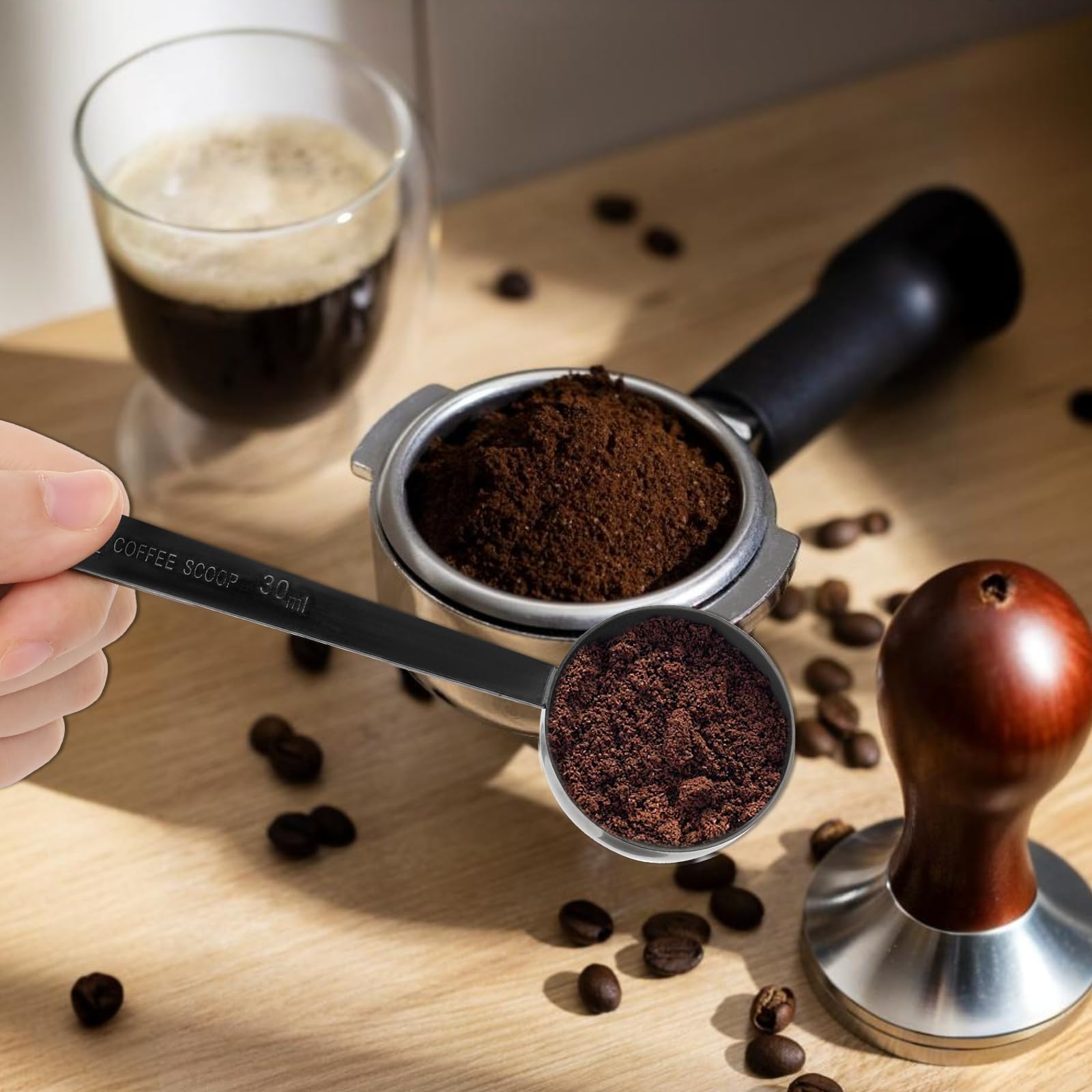 Cucchiaio Dosatore In Acciaio Inox Da 30 Ml (2 Cucchiai) Con Manico Lungo - Per Caffè, Tè E Spezie