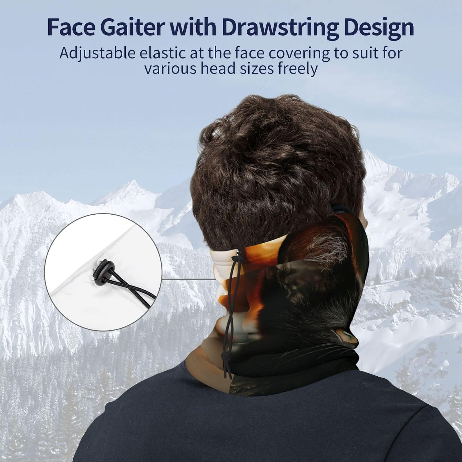 The Waiting Cat Winter Neck Gaiter for Men and Women, Versatile Neck Warmer, Ski Mask, and Face Mask for Cold Weather Protection