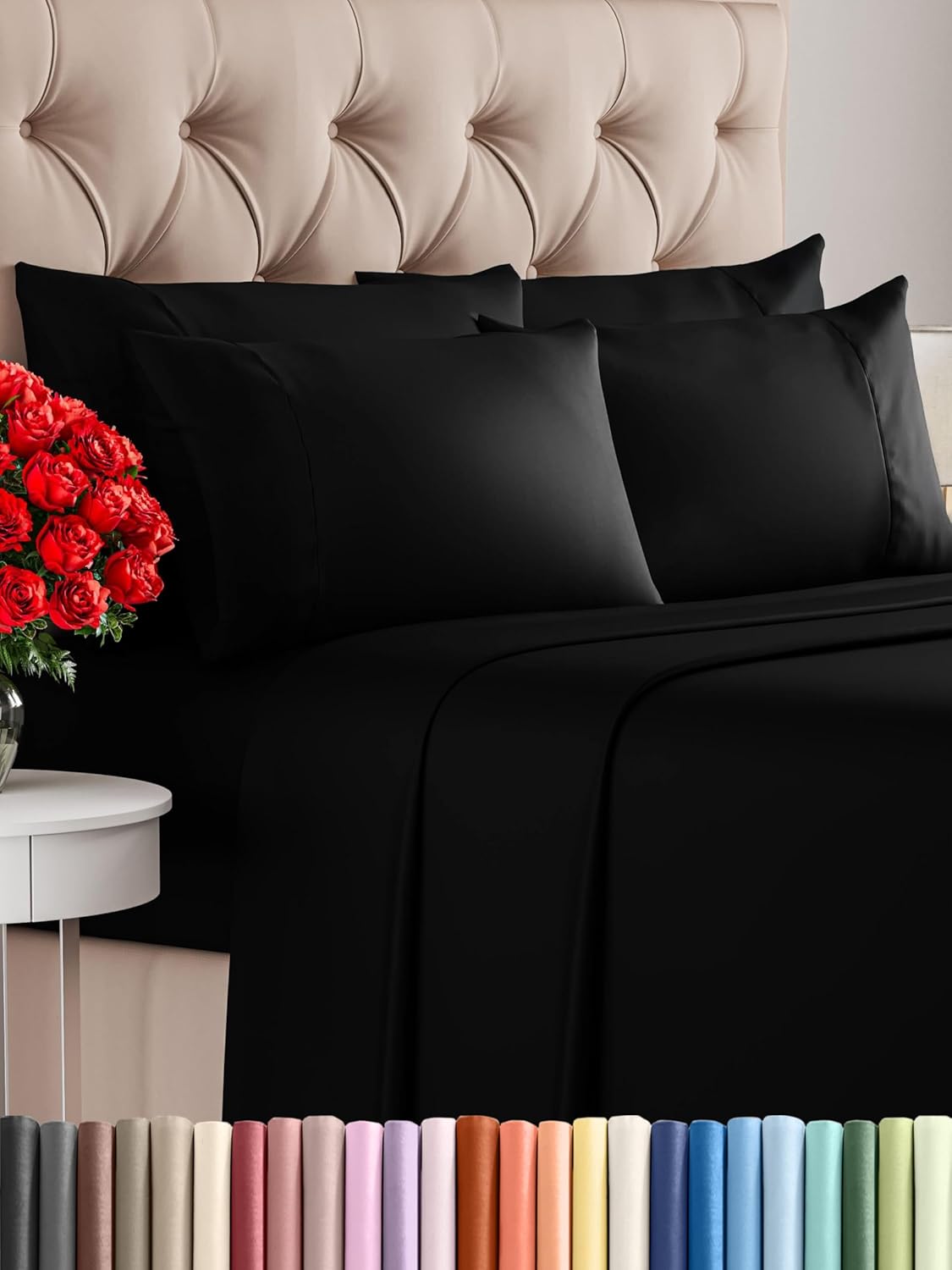 Full Sheet Set 6 Piece - 4 pillow cases, full size sheets