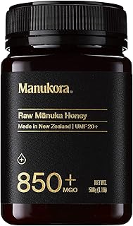 Manukora UMF 20+/MGO 850+ Raw Manuka Honey (500g/1.1lb) Authentic Non-GMO New Zealand Honey, UMF & MGO Certified, Traceabl...