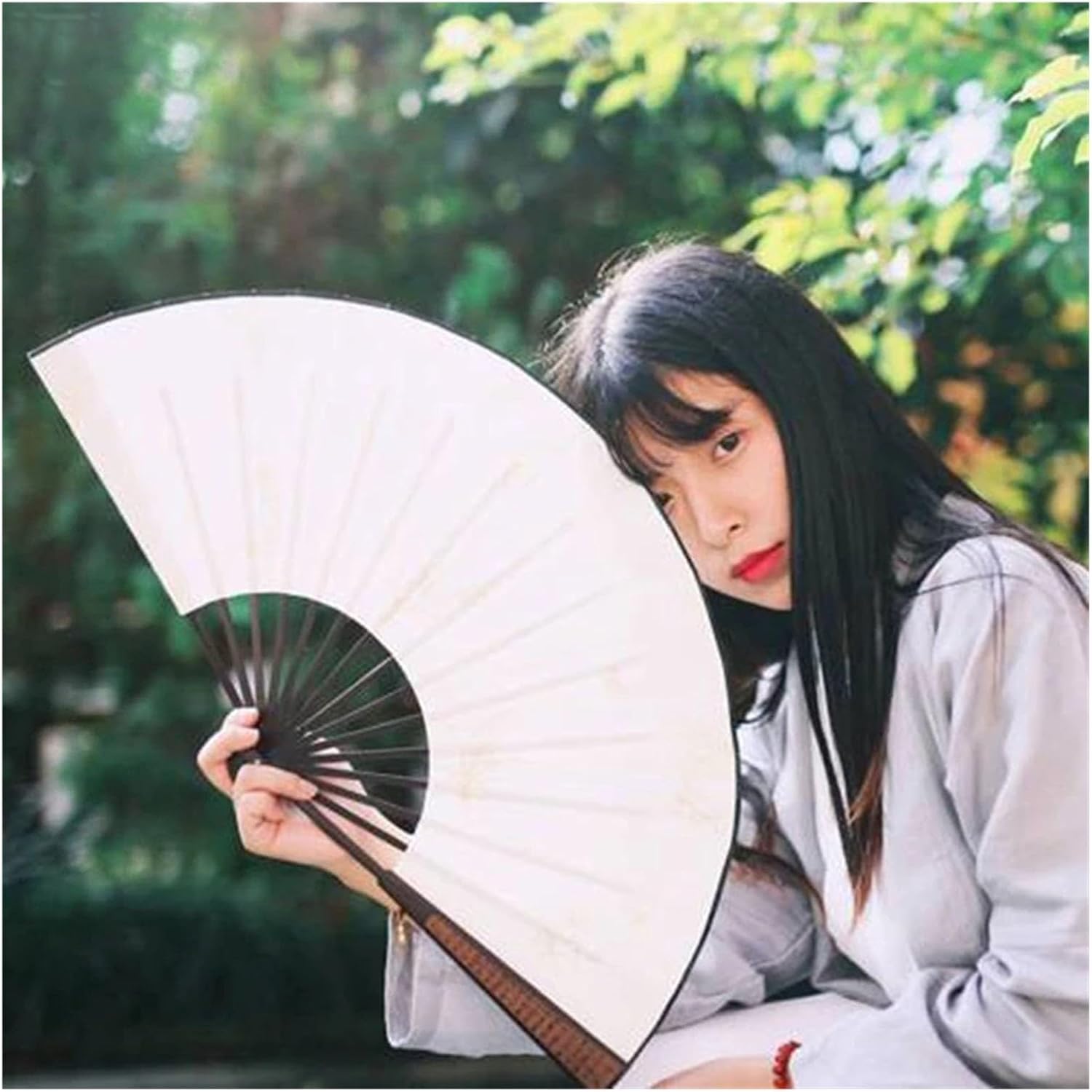 8 Inch/10 Inch Silk Cloth Blank Folding Fan Antiquity For Calligraphy Painting Home Decor