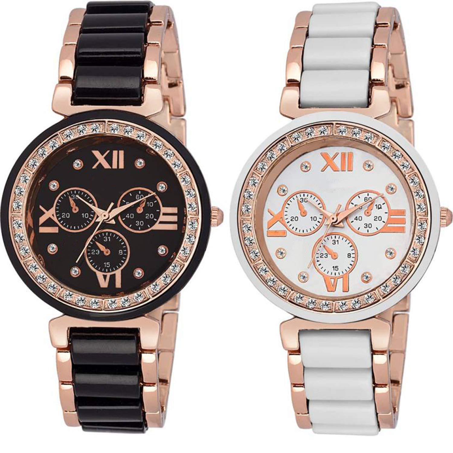 Jay Enterprise Analogue White Dial & Black Dial Watches Womens-Girls