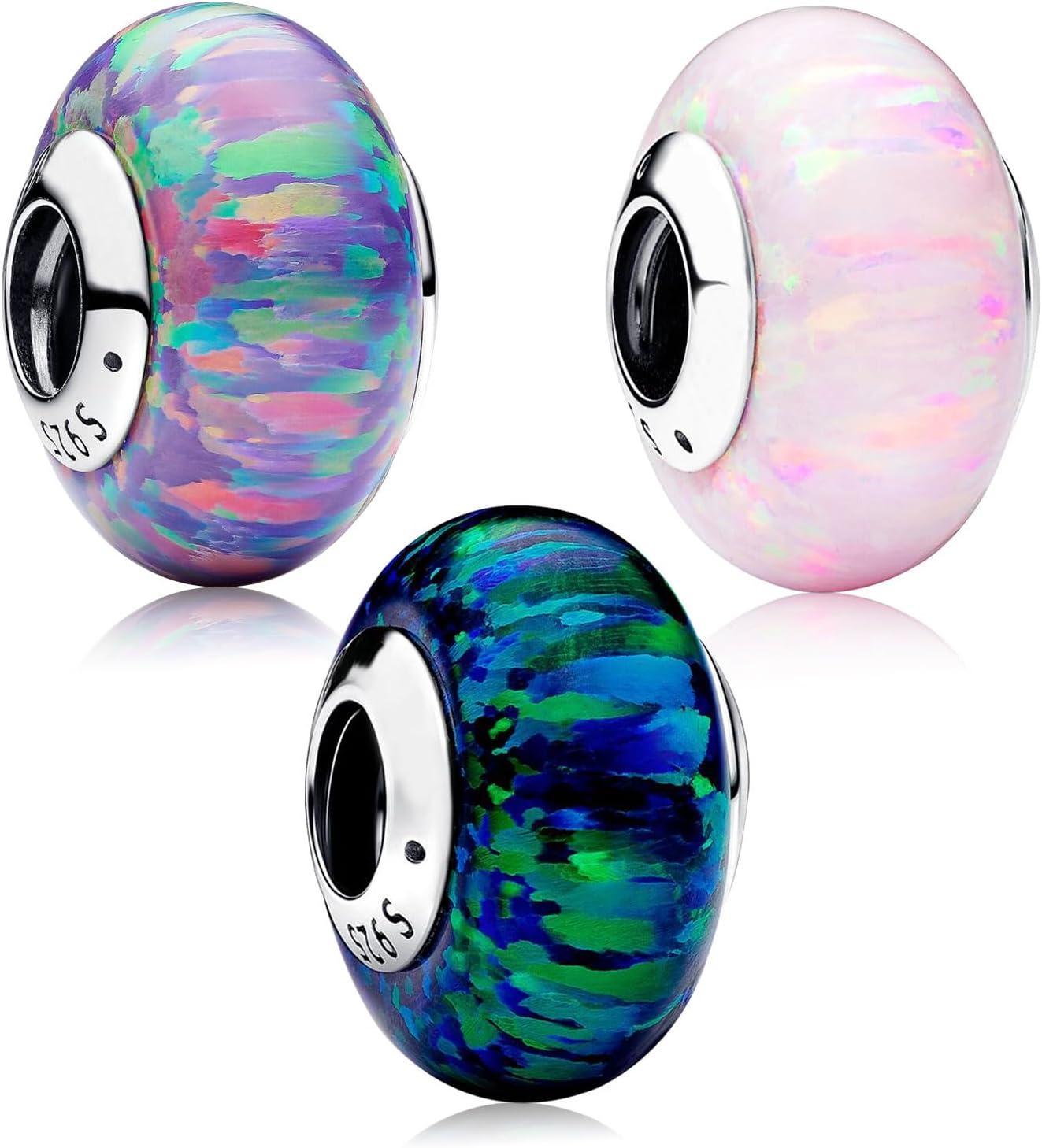 925 Sterling Silver Europe America Mini Medallion Charm for Bracelet Necklace,Sparkling Row Clip Beads Jewellery Gift for Women Girls at Mother's Day Graduation Anniversary