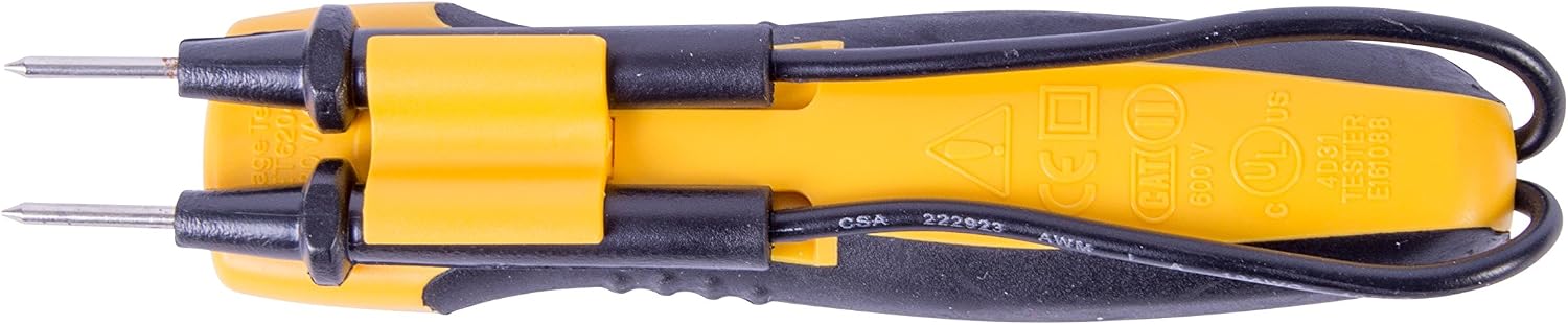 Sperry Instruments ET6204 4 Range Voltage Tester, Yellow, 80-480V AC/DC