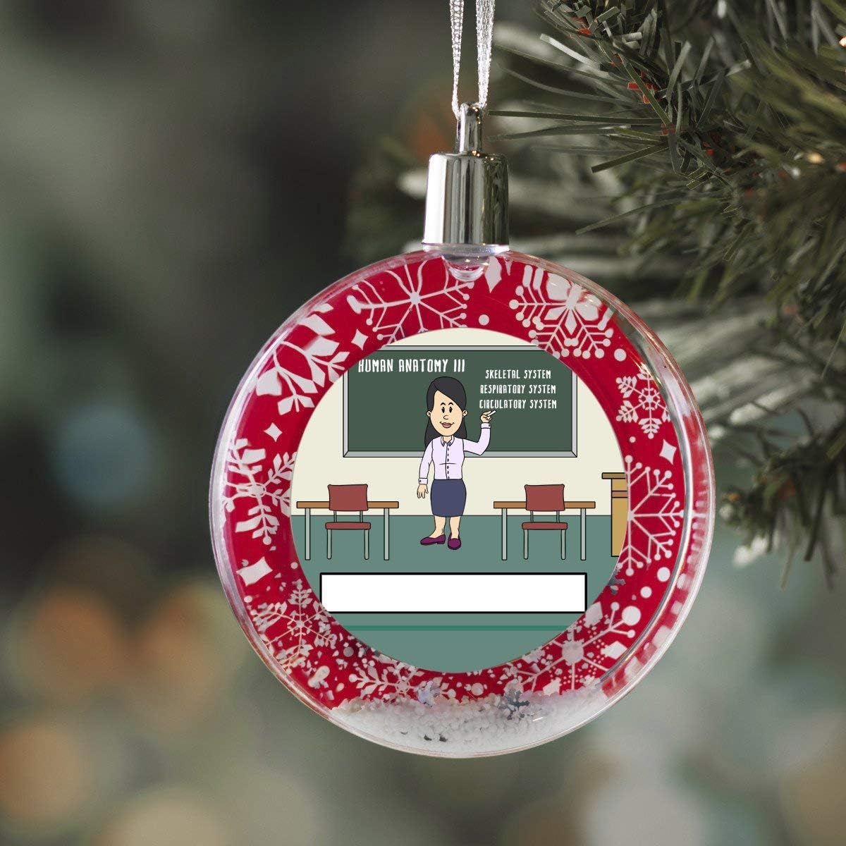 PrintedPerfection.com Personalized StoryLine Cartoon Caricature Snow Globe Christmas Ornament: Garbage Collector - Male