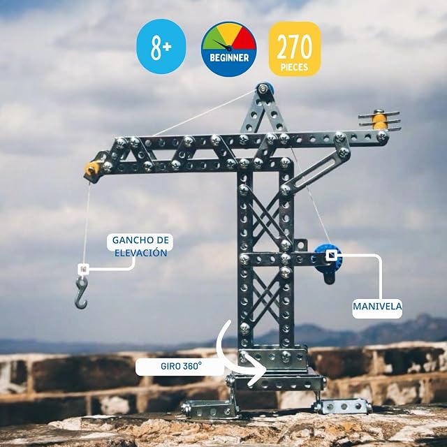 Foto 3 de 8 de eitech 00005 - Juego de construcción con piezas de metal y 3 modelos, herramientas incluidas [Importado…