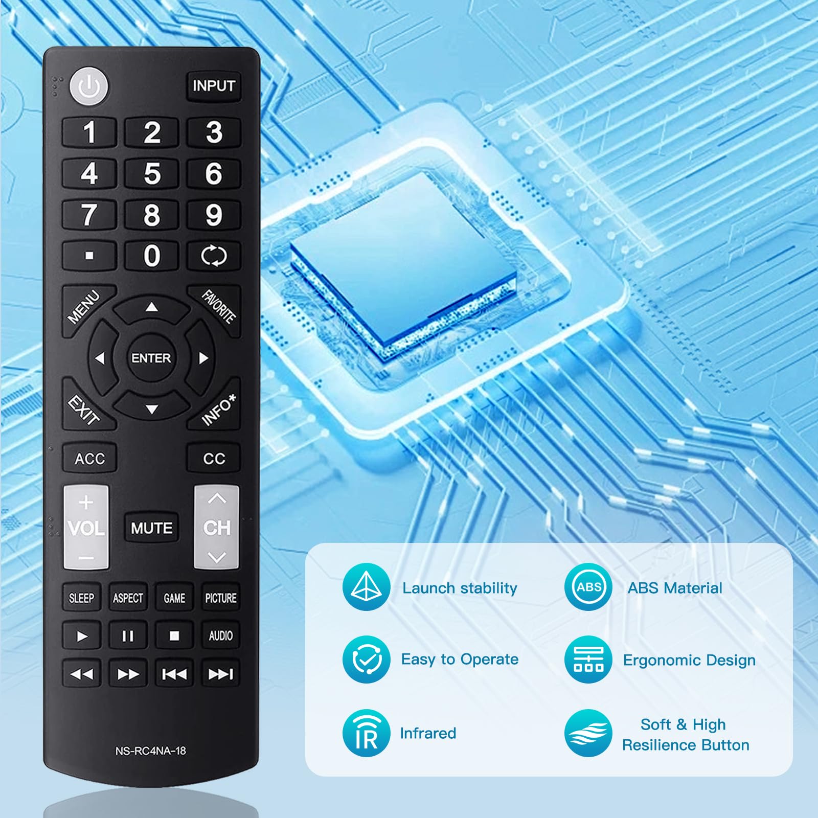 Télécommande universelle de rechange pour télécommande Insignia
