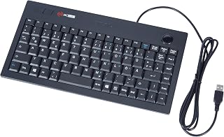 MCSaite Wired Trackball Tastatur mit Tastatur und Roll Maus Combo - 11.8x7.5x1.4 Zoll nach - für PC Laptop Notebook Desktop - QWERTZ Deutsch