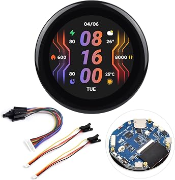 Waveshare ESP32-S3 2.1inch Capacitive Touch Round Display Development Board2.5D curved touch panel version, 480x480, IPS, 32-Bit LX7 2-Core Processor, Support WiFi&BT, 262K Color ESP32 With Display