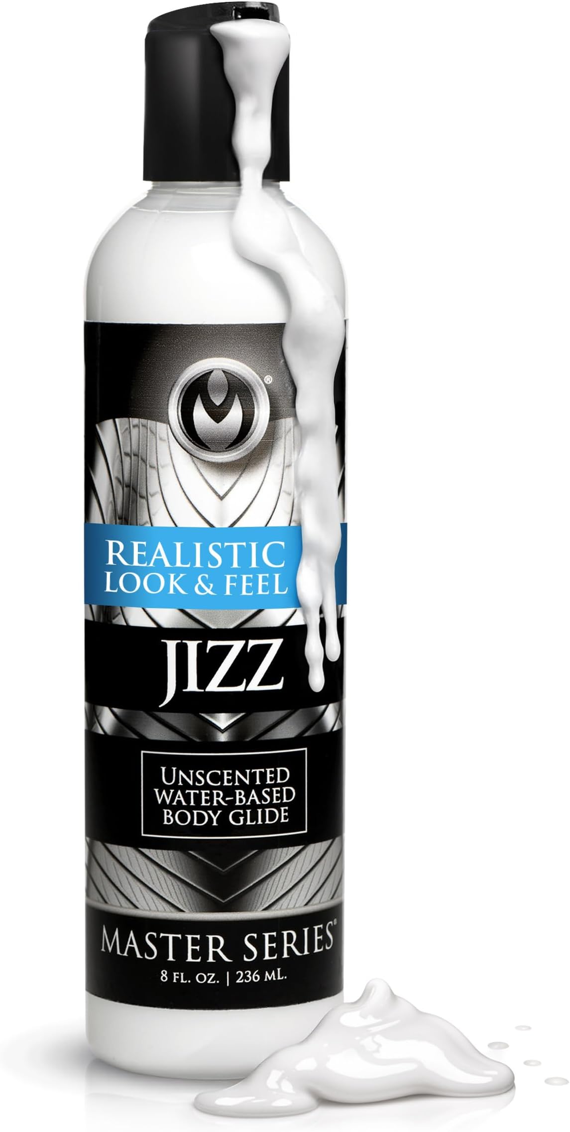 Master Series Creamy White Body Glide | WaterBased Lubricant with Realistic Texture & Unscented Formula | LongLasting Slickness | NonStaining & Easy to Clean | 8 oz | Visual Fantasy