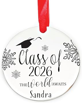 Class of 2026 Ornament Personalized Graduation Christmas Ornament 2026 Ornament Christmas Graduate College Graduation High School Graduate 2023 2022 2026 Class-of-ORN