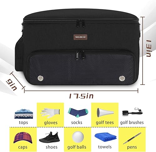 Miniatura 2 de Skureay Organizador de casillero de coche para maletero de golf, organizador de almacenamiento de coche de 2 capas con compartimento separado para