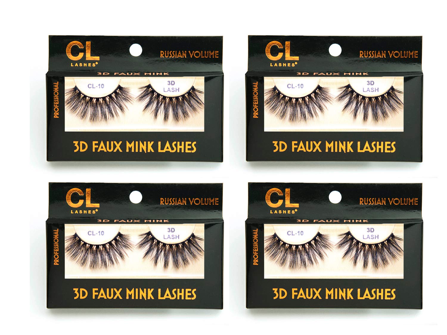 CL 3D Faux Mink Lashes (4packs) (#10)