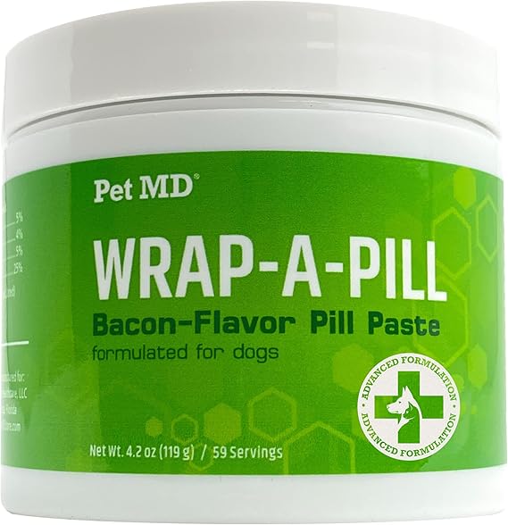 Pet MD Wrap A Pill Bacon Flavour Pill Paste for Dogs Create a Pocket
