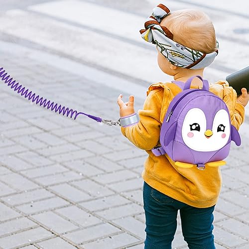 Vista 7 de Accmor Arnés de Mochila con Correa para Niños Pequeños, Lindas Mochilas de Pingüino para Niños con Eslabón de Muñeca Anti-Pérdida, Mini Arnés