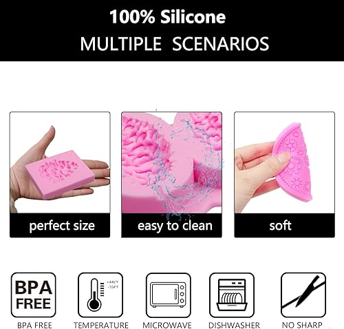 Miniatura 3 de Moldes de silicona de fondo de hojas de acebo navideñas moldes de chocolate de piña para decoración de pasteles cupcakes caramelo azúcar