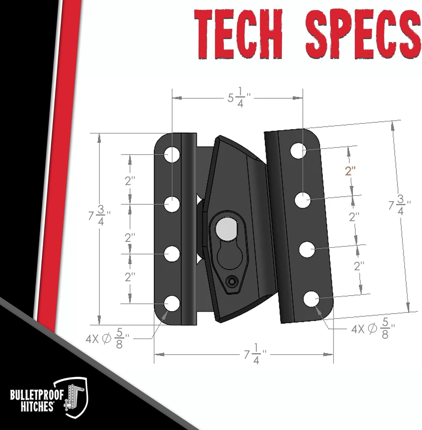 BulletProof Hitches - Heavy Duty Road Suppressor Channel to Channel Trailer Coupler Rated to 22,000 lbs - Shock Absorbing Hitch Coupler to Reduce Vibrations for a Smoother Ride