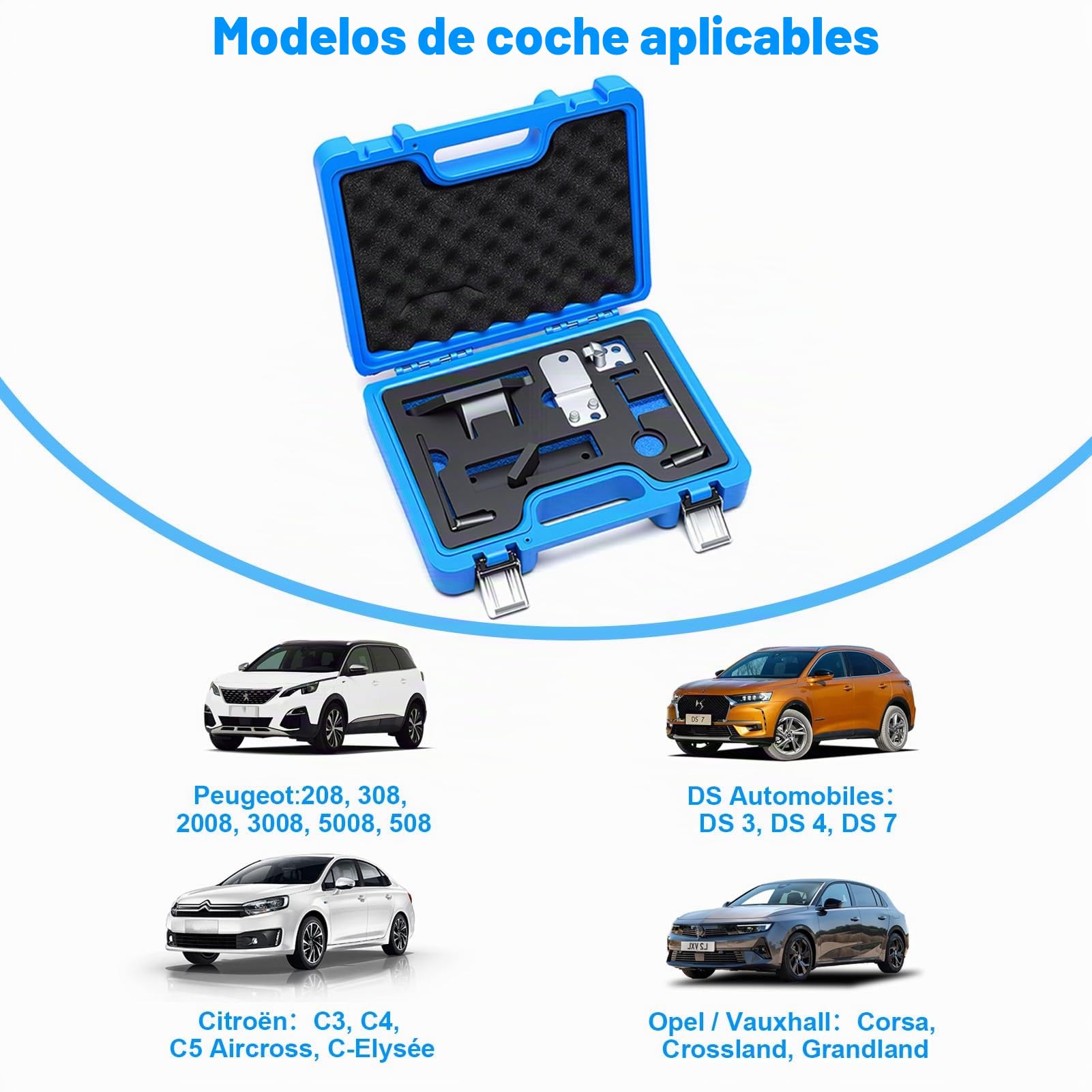 Kit Calado Distribucion Motor 1.2 Puretech, Herramientas De Sincronización | Bloqueo Cigueñal Nockenwelle Para Citroën/Peugeot/Opel 1.2 VTi VVT GDI, 109-2C, 109-2D, 0109-2B, G-0109-2E