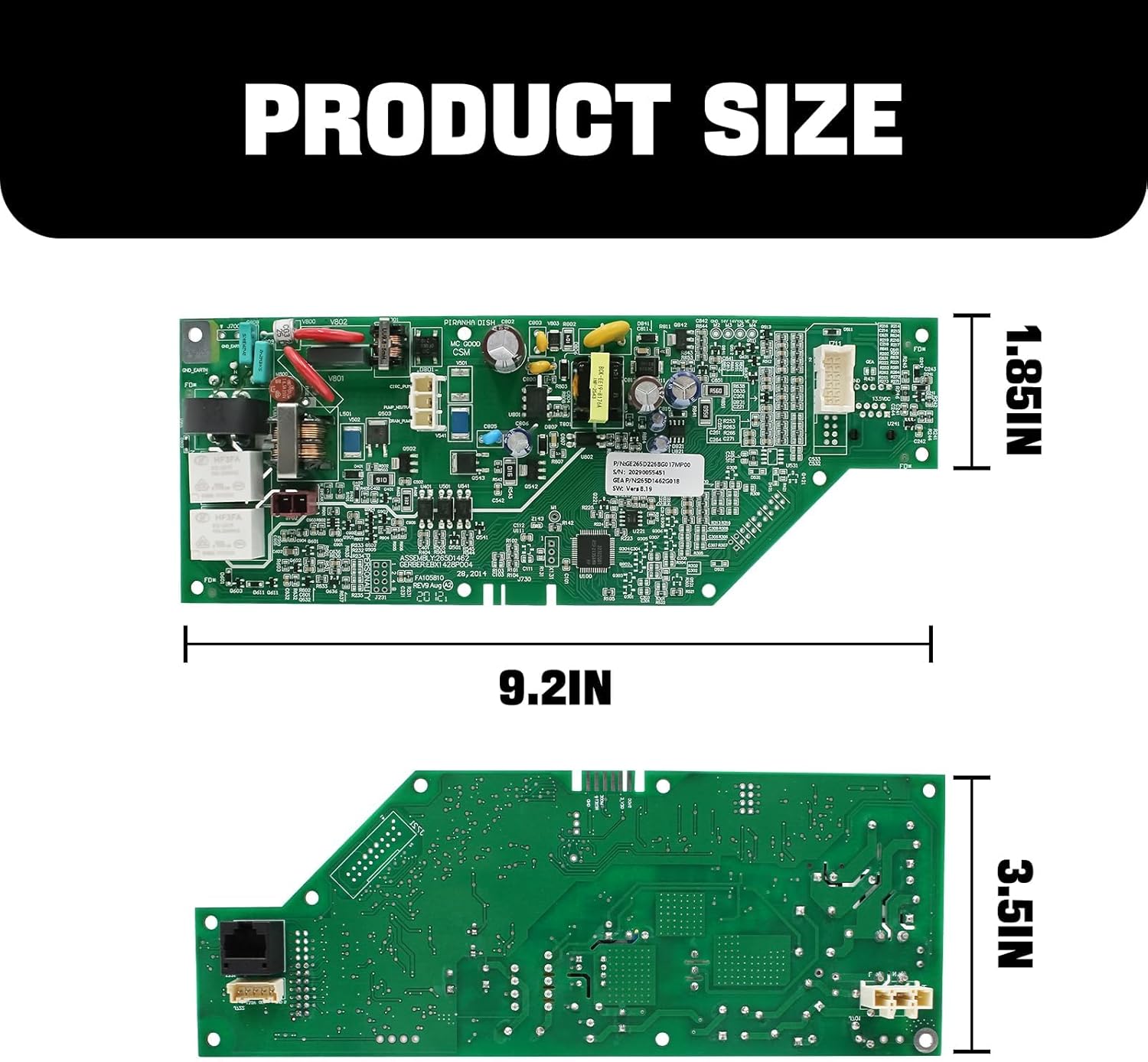 WD21X24901 WD21X24901C Dishwasher Electronic Control Board Replacement for GE Dishwasher Control Board WD21X24901E WD21X24901R, Replaces WD21X24799 WD21X22949 WD21X23712 WD21X24118