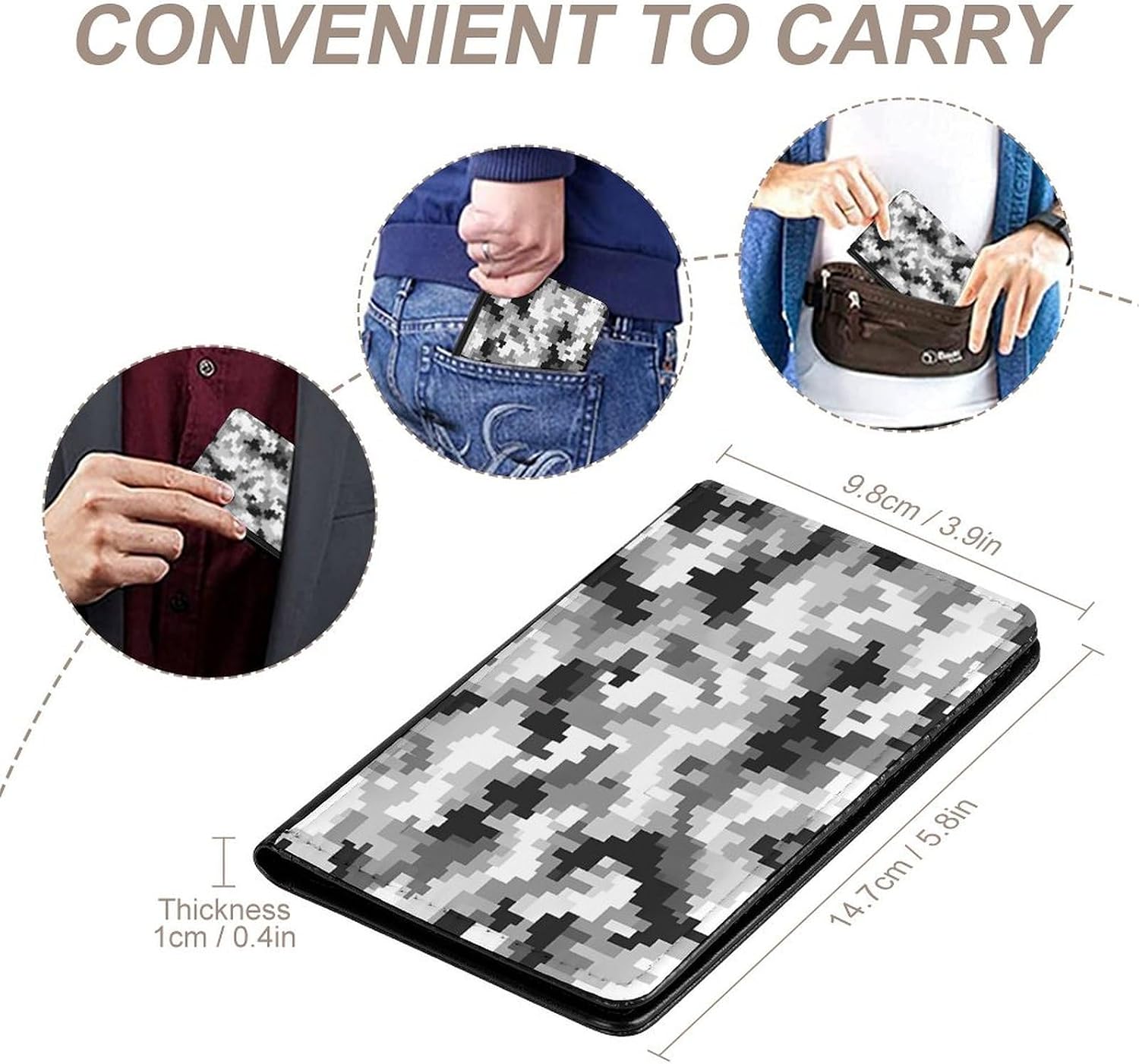 Camouflage Print Passport Holder Travel Passport Cover Portable Passports Wallet for Travel Business