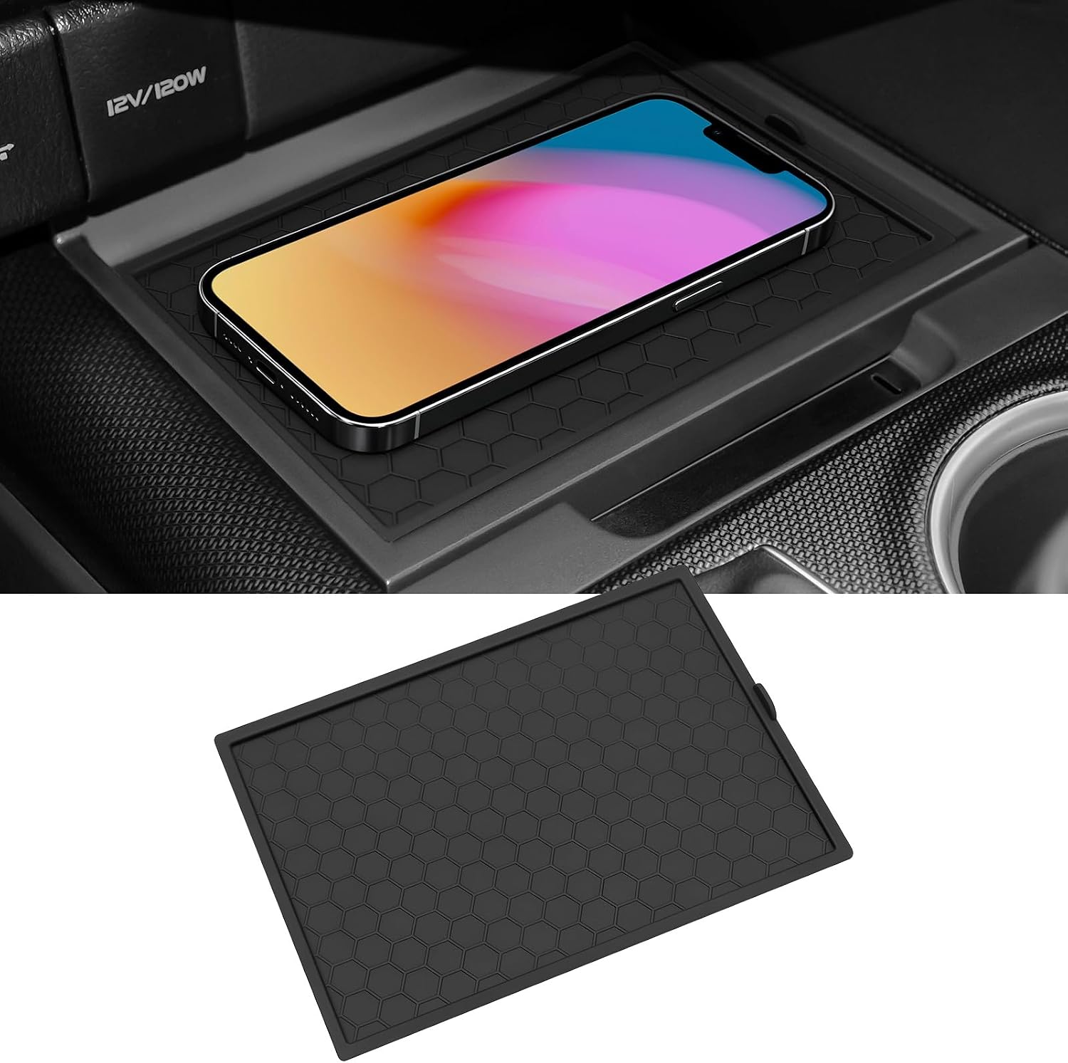 Silicone Non-Slip Center Console Liner Organizer Mats Pad for Toyota Camry 2018 2019 2020 2021 2022 2023 2024 Interior Trim Accessories