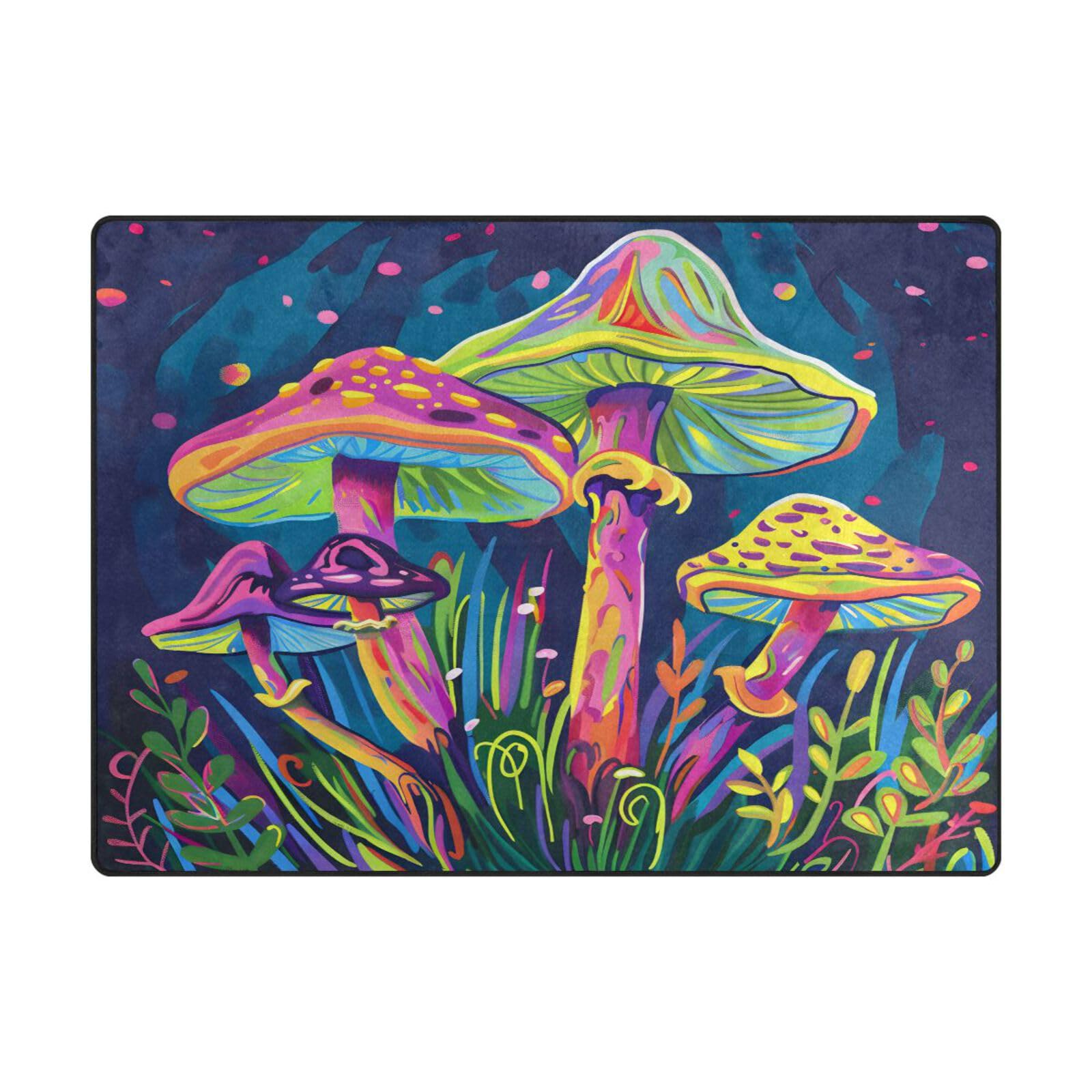 Tapis grand 203 x 147 cm de chambre rectangulaire coloré et tapis doux salon