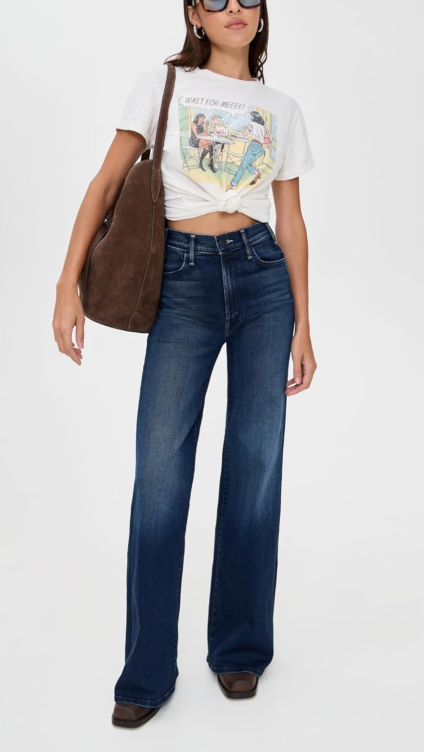 MOTHER Women's The Hustler Roller Sneak Jeans - Image 5