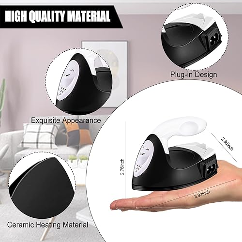 Miniatura 2 de Mini prensa de calor de hierro pequeño, máquina portátil de prensa de calor, mini plancha para manualidades con base de carga, accesorios para