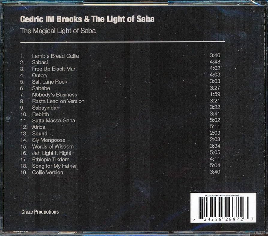 洋楽 Cedric Im Brooks & The Light Of Saba Cedric Im Brooks & the Light of Saba: Cedric Im Brooks