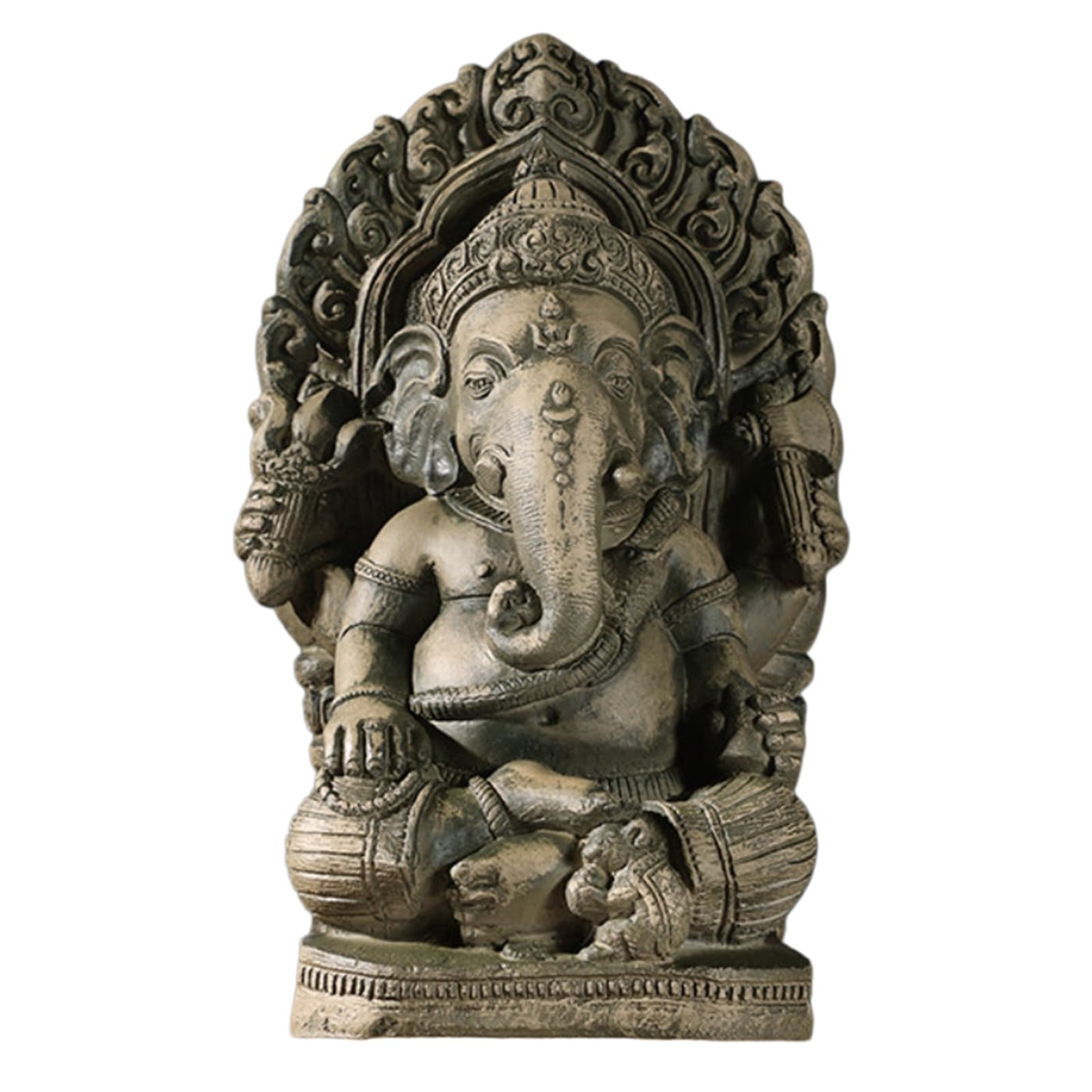 YXCQHZM Elephant God Ganesha Figurine - Elephant God Statue - Handmade Sculpture Buddha Figurine Decoration (B)